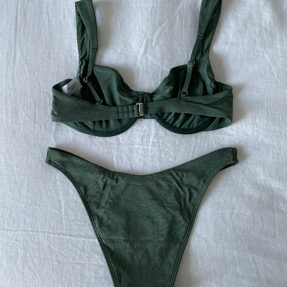 Abercrombie & Fitch Green Shimmer Bikini Set - Picture 4 of 6